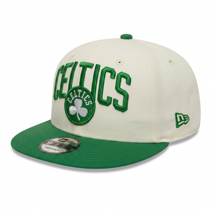 Gorra New Era 9FIFTY Boston Celtics Cream Green