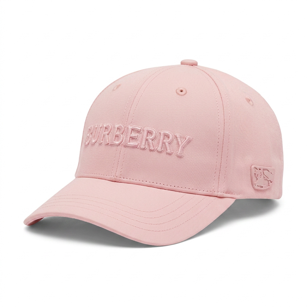Gorra Burberry Logo Gabardine Rosa