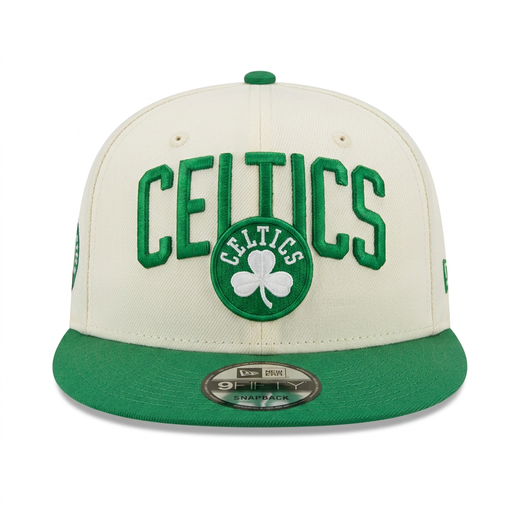 Gorra New Era 9FIFTY Boston Celtics Cream Green