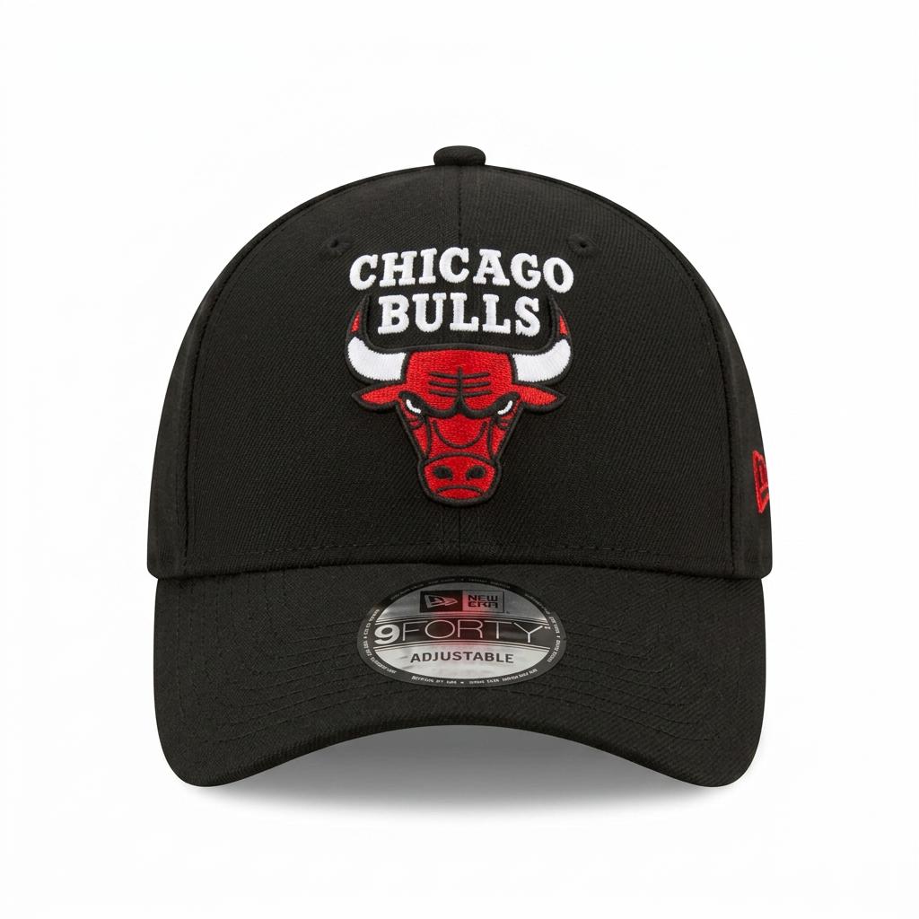 Gorra New Era 9FORTY Chicago Bulls Negra Ajustable