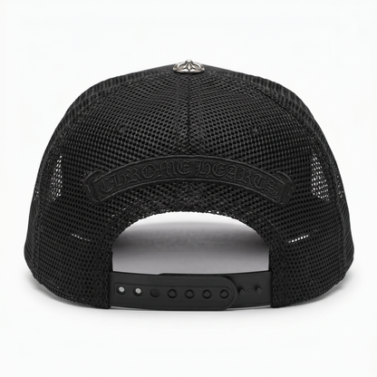 Gorra Chrome Hearts Triple Cross Trucker Negra / Negra