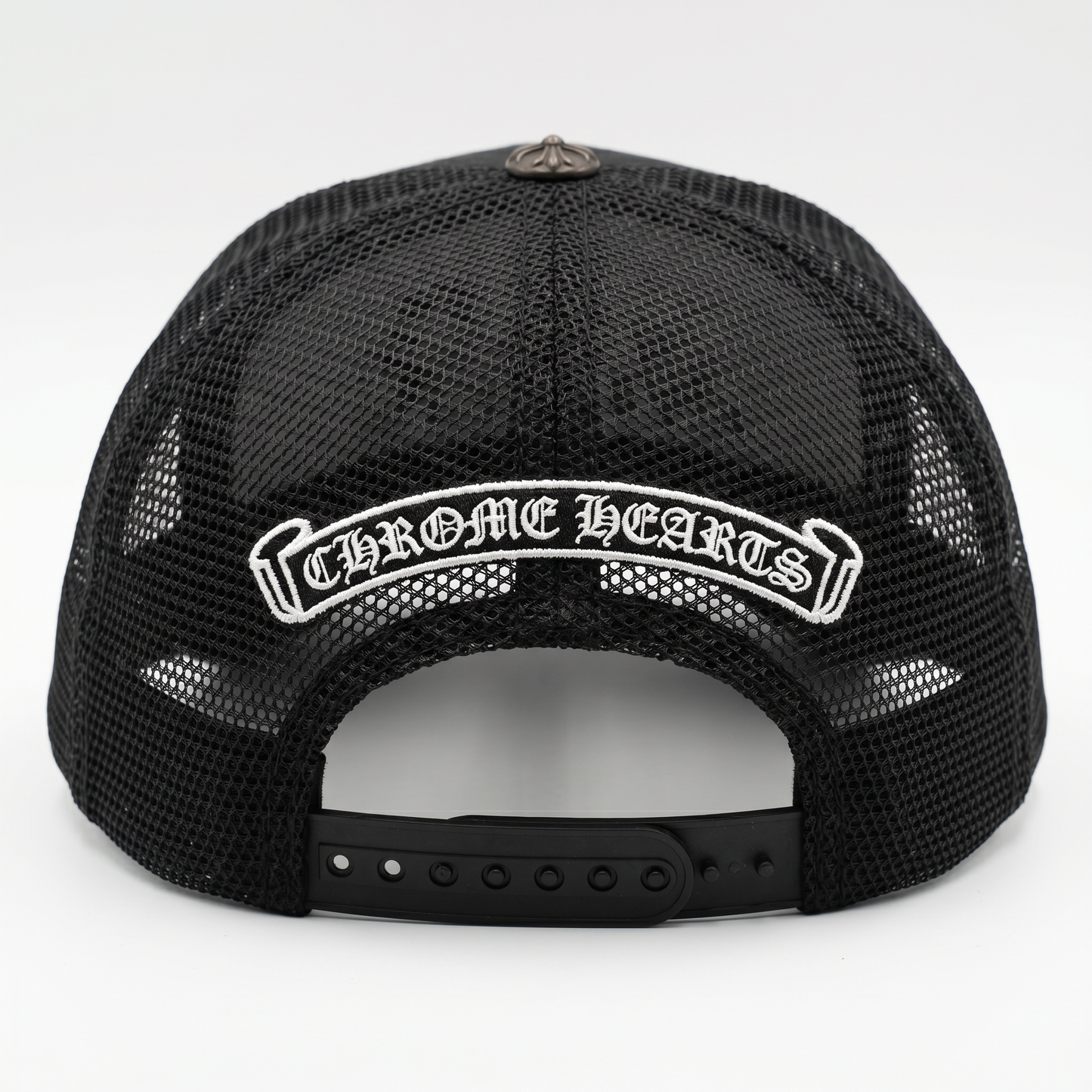 Gorra Chrome Hearts Triple Cross Trucker Negra Blanca