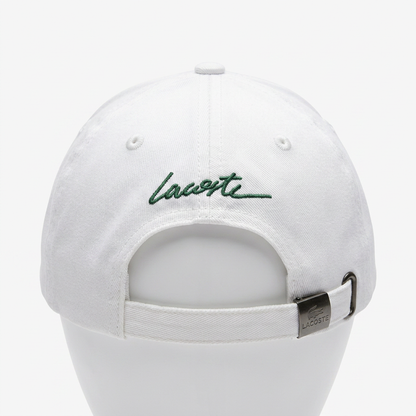 Gorra Lacoste Signature Blanca