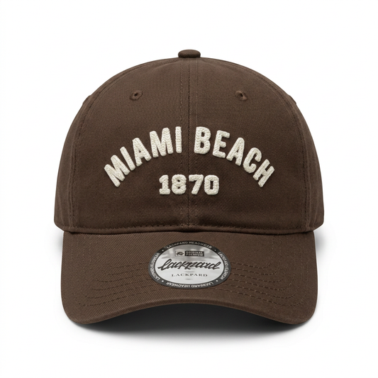 Gorra Lackpard Miami Beach 1870 Café Chocolate Ajustable